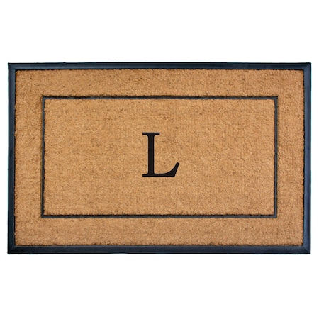 Calloway Mills Monogram Door Mat, Black, Natural, 30 in W x 48 in L 101633048L